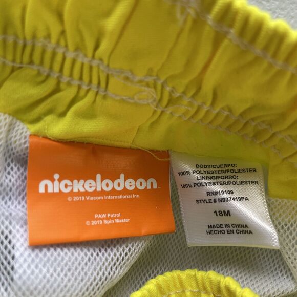 Paw Patrol Swim Trunks Baby Boys Size 18M UPF 50+ Elastic Waist Mesh Liner Blue - Picture 3 of 4